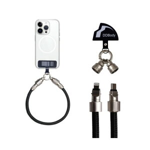(DDBody) X}zXgbv XgbvP[u iPhone [dP[u{Type C gуXgbv X}zV_[  ΂ߊ| 60W}[d z_[2t 2Way(30cm, ubN)