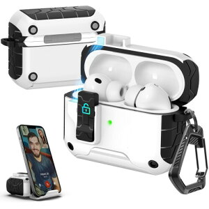 MHYALUDO AirPods Pro ��3����P�[�X�Ή��A���C���X�N���b�`�h�~�J�o�[�A�[�d�|�[�g�h�o���X�^���h�f�U�C���A�������b�N�@�\�t�� AirPods 3�P�[�X�p�A�z���C�g