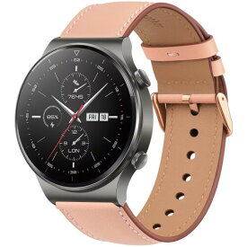(Vanjua) 22mm バンド for Huawei Watch Ultimate/Buds/Watch 4 / 4Pro GT3 GT2 GT2e / 3Pro 2Pro 46mm / GT Runner バンド 柔らかい 本革交換用ベルト 調節可能 対応 Huawei Watch GT4 GT3 GT2 GT2e Ultimate Buds (ピンク)