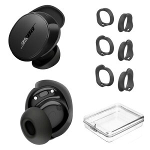 Bose QuietComfort Earbuds (2024) pCzیP[XACONTEME JritVR\tgP[XASAtg LED \ (Black Tips)