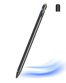 スタイラスペン Kenkor タッチペン タブレット用すたいらすぺん 1.45mm 極細ペン先 iPad ペン スマホ たっちぺん iPad/タブレット/iPhone/Samsung/Lenovo/Android/iOS に対応 2 つのキャップ付き (黒)