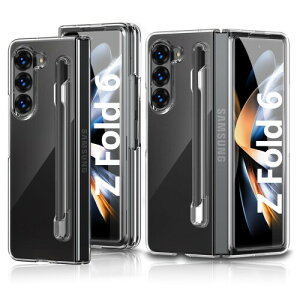 Galaxy Z Fold6 用 Sペン収納 ケース 純正 SC-55E ケース ペン付き シリコン スリム 人気 薄型 レンズ保護 指紋防止 擦り傷防止 サムスン ギャラクシー Z フォールド6 5G スマホケース 透明 Q-FGDB-F