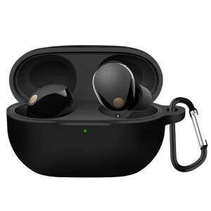 ANYOI �Ή� Sony wf-1000xm5 �P�[�X ���ɔ� �t��V���R���f�� LED�� �ϏՌ� �h�� �h�o �y�ʃf�U�C�� ���C�����X�[�d�Ή� ���h�~ �����h�~ �V���v���X���� �J���r�i�t��(�u���b�N)