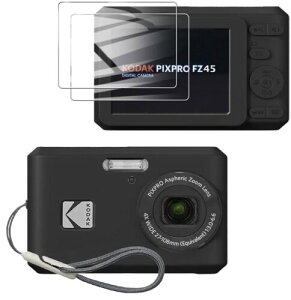 For KODAK (�R�_�b�N) PIXPRO FZ45 �P�[�X �_�炩�� �V���R���� �S�ʕی� �y�� �����h�~ �h�~ �L�Y�h�~ �w��h�~ �h�� �ϏՌ� pixpro fz45 �J�o�[+�ی�t�B�� 2�� (�u���b�N)