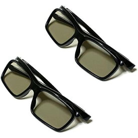 (Omenluck) 2個入り 眼鏡の上から装着可能TVの為パッシブ 3Dメガネ 偏光式 3DTVの為 映画館&テレビ用 成人用