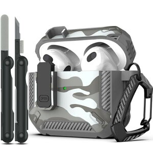 RFUNGUANGO AirPods  3 P[XJo[ N[i[LbgtAAirPod Gen 3 [dP[X 2021 pbNtRpn[hVFیA[}[Atg LED AO[