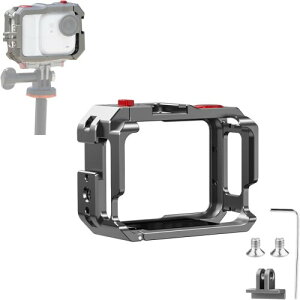 Insta360 GO Ultra�p �A���~�����J�����P�[�W, �ی�P�[�X, �V���R�������Y�L���b�v, �R�[���h�V���[�t��, �O�r/���B��_/�}�C�N�Ή� insta360 go ultra �A�N�Z�T���[