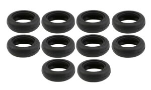 Sound Wave �V���R���� 15mm �h�[�i�c�^�C���[�`�b�v 10�Z�b�g �C���i�[�C���[�p�b�h �C���[�s�[�X 10�� �u���b�N ���F Black Silicone Replacement sennheiser Eartips Ear Cover15��(10��)