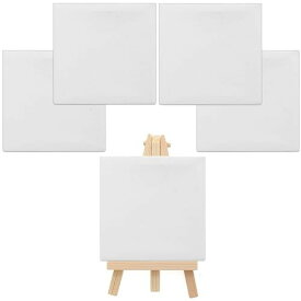 正方形 キャンバスボード 画板 伸縮画板 ミニ画板 芸術的創造 水彩画 油絵 飾りやすい 正方形 ポータブル 10cm*10cm 5枚セット 画板