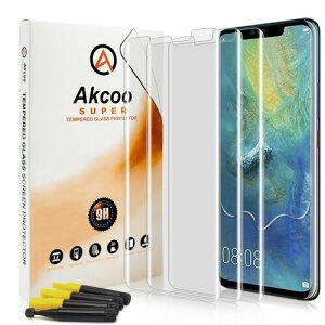 Mate 20 Pro �t�B���� UV�S�ʋz�� Akcoo Mate20 Pro �K���X�t�B���� 9H���Ɏq�� �����x�^�b�` �w��F�ؑΉ� �������H ��U�h�~