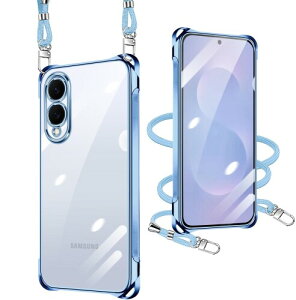 Samsung Galaxy S25 Edge �P�[�X �N���A �M�����N�V�[S25 Edge �X�}�z�P�[�X �J�o�[ �g�уJ�o�[ �ϏՌ� �S�ʕی� �X�}�z�P�[�X �X�g���b�v�t�� ���|�� �΂߂��� ��|���P�[�X ����TPU �����Y�ی�