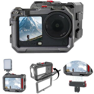 DJI Osmo Action 6 �p �P�[�X �ی�P�[�W ���@�\�ی�t���[���P�[�X �������Əc�����̎B�e�ɑΉ� �A���~�j�E���n�E�W���O �J�����g���v���e�N�^�[ �z�b�g�V���[�X���b�g�t���A1/4�C���`�l�W