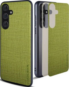 Aioria �݊��� �P�[�X for Samsung Galaxy S24 ���n�p�^�[�����U�[�����ɕی쏃�F�X�}�z�P�[�X (Green, S24)