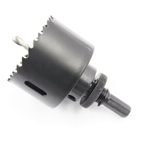 ホールカッター 90mm LAIWEI バイメタルホールソー HSS製丸型ホールソーヘッド 1.8mm厚、切り込み深さ38mmまで、ヘビーデューティーアーバー付き、木材、プラスチック、石膏ボード、金属パ