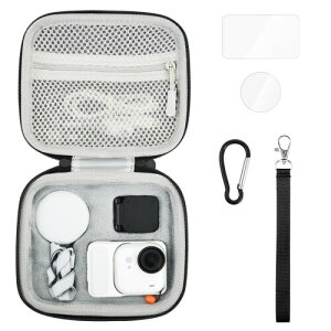 UTEBIT For Insta360 Go Ultra ���[�P�[�X 15.5×14×6cm Go Ultra �P�[�X EVA�ی�P�[�X �ی�t�B����2��+�A�E�g�h�A�A�N�Z�T���[�Z�b�g�t�� �g�їp�n�[�h�P�[�X �h�H �h�o �ϏՌ� �R���p�N�g�݌v �g��