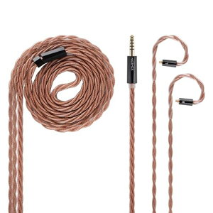 NICEHCK OurOasis �C���z�����P�[�u�� MMCX 4.4mm �É͓���6N ���_�f��OFC�~�b�N�X �u���E�� hifi���P�[�u�� �����p �A�b�v�O���[�h�P�[�u�� �������R�l�N�^ ���E�� 1.2m DIY(4.4mm MMCX)