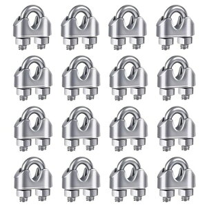 hEVE(M) C[Nbv M2 M3 M4 M5 M6 [P[Xt SUS304 2mm [v~ XeX Œ C[v̒[Hɗp Wire Rope Clip Clamp (M2)