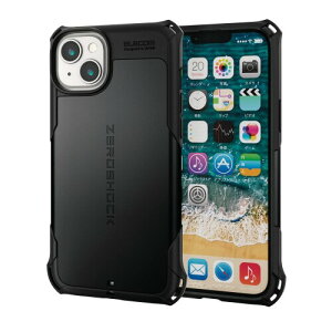 �G���R�� iPhone 14 Plus �P�[�X �J�o�[ �ϏՌ� �Ռ��z�� ZEROSHOCK (�l�p�_���p�[/�n�j�J���\��/�_�u�����C���[�݌v) �X�g���b�v�z�[���t�� �u���b�N PM-A22BZEROBK