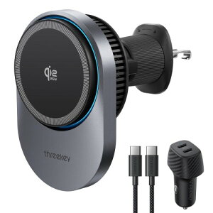 THREEKEY �}�O�Z�[�t�ԍڏ[�d�� Lite Qi2�����F�� 25W TEC��p�t�@������