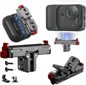 Insta360 Go Ultra �J���� �Ή� �N�C�b�N�����[�X�}�E���g, �A���~���}�O�l�b�g���A�_�v�^�[, 1/4�C���`�l�W�t��, �܂肽���ݎ� go ultra �N�C�b�N�����[�X�}�E���g
