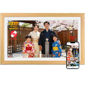 FRAMEO 21.5�C���` �f�W�^���t�H�g�t���[�� �ؐ��t���[�� FHD�^�b�`�p�l�� WiFi�Ή� �X�}�z����ȒP�ʐ^�]�� 32GB��e�ʃX�g���[�W �Ǌ|��/�������p �f�W�^���T�C�l�[�W ����Đ��@�\�t ����