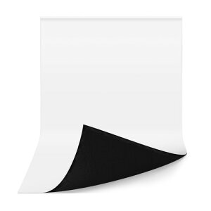 JEBUTU 背景布 黒 白 布 リバーシブル 撮影 150x200cm 暗幕 背景シート 厚地 透けない 無反射 強 白い布 黒い布 背景 バックペーパー WEB 会議 面接 写真撮影用 不透明 1.5x2m