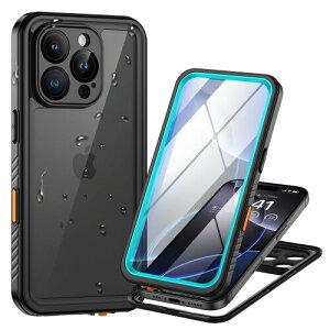 Lanhiem iPhone 16 Pro �p �P�[�X �h���P�[�X IP68�ČR�K�i Face ID�F��/�ϏՌ�/����~��/�h�o/�h��/�����B�e/QI�[�d/���y��/�X�g���b�v�t�� �t���O���ȒP �S�ʕی�̃A�C�t�H�� 16 �v�� �h���J�o�[