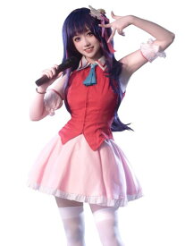 (CR ROLECOS) ウィッグ付き 星野アイ 打ち歌服 コスプレ アニメ コスプレ衣装 マンガ ハロウィン コスチューム アイドル 服 イベント 仮装 撮影会 L