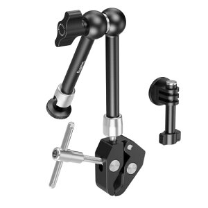 SmallRig �A�N�V�����J�����p�}�W�b�N�A�[�� �X�[�p�[�N�����v�t�� �J�����N�����v�}�E���g GoPro Hero 13/12/11�p�ADJI Osmo Action 6 /Action5 pro/4/3�p�AInsta360 Ace Pro 2�p ���j�^�[/LED���C�g�p1/4�C���`