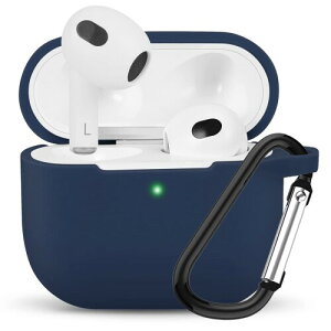 ANYOI �Ή� AirPods 4 �P�[�X ���ɔ� �t��V���R���f�� LED�� �ϏՌ� �h�� �h�o �y�ʃf�U�C�� ���C�����X�[�d�Ή� ���h�~ �����h�~ �V���v���X���� �J���r�i�t��(�u���[)