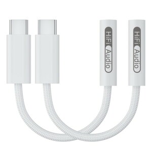 KHKUAHAI CzWbN ϊ ^Cvc 2Zbg, 3.5mm Ή 3 4, CzϊA_v^[ ʒ/ʘb/y, DAC/Hi-Fi, 16bit/48KHz, USB-C CzWbN ϊ for iPhone 16/ 15 Plus