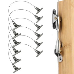 Coollooda 家具転倒防止ベルト 6組セット 耐荷重100kg ステンレス鋼製 調整可能 地震対策 強力固定 テレビ 棚 本棚対応 簡単取付 防災グッズ 子供安全