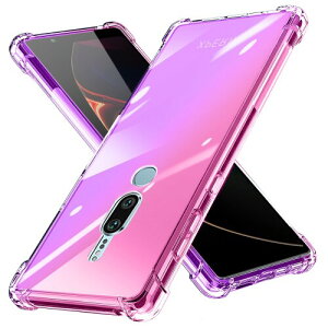 TLOMPLO �Ή� Xperia XZ2 Premium �P�[�X �ϏՌ� �N���A SO-04K SOV38 �J�o�[ �N���A TPU �s���N+��