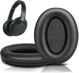Elecphbo 交換用イヤーパッド ソニー WH-1000XM3/WH1000XM3 互換性あり、高級ソフトレザー メモリーフォーム、ブラック