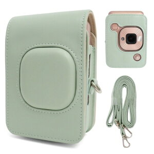 Rieibi PU���U�[�ی�J�����P�[�X Insatx Mini LiPlay �C���X�^���g�J�����p - Instax mini Liplay�p�P�[�X ���߉\�ȃX�g���b�v�t��