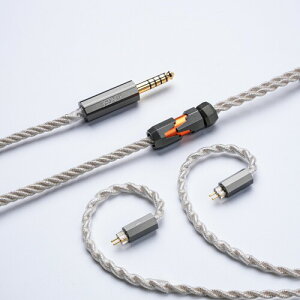 Angelears | Yongse Mars HIFI �C���z�� �A�b�v�O���[�h�P�[�u�� 0.78mm 2pin 4.4mm �v���O �┓�����⃁�b�L������ �����x400�R�A 3�w�����b�L�v���O (�O���[)