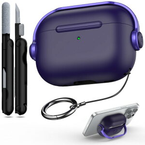 R-fun Airpods Pro 3�p�P�[�X�i�Z�L���A���b�N���N���[�j���O�L�b�g�t���j�AAirpods Pro 3�Ή� �~���[�W�b�N�w�b�h�Z�b�g �C���z���ی�P�[�X�J�o�[�A�p�[�v��