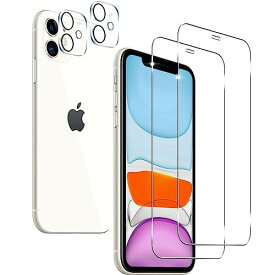 対応 iphone 11 ガラスフィルム + カメラフィルム 対応 アイフォン11 フィルム 強化ガラス 液晶 保護フィルム 3D Touch対応 、高透過率 、気泡ゼロ 、厚さ0.26mm超薄型 、飛散防止 、高感度 、