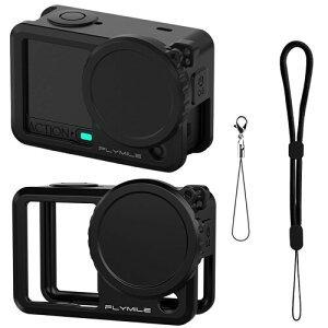 DJI Osmo Action 6 �Ή� �P�[�X �V���R���J�o�[ + �V���R�������Y�J�o�[ �_�炩���e�͐��� �ϏՌ� �����h�~ ���h�~ �E���ȒP �y�� ���􂢉\ �����Y�L���b�v�X�g���b�v�ƃ��X�g�X�g���b�v�t