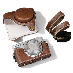 �L���m���p Canon PowerShot SX740 HS SX730 HS SX720 HS �p BEADY �J�����P�[�X PU ���U�[ PowerShot SX740/SX730/SX720 HS �ی�J�o�[ �V�����_�[�X�g���b�v�t �u���E��
