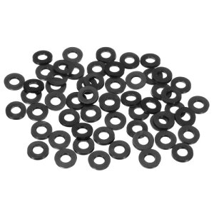 M METERXITY 120パック 黒ラバーワッシャーアソートキット 8mm ID 16mm OD 2.2mm厚 ラバーフラットワッシャー ネジ/家庭用蛇口/ガーデンホース用 シャワーホースワッシャー