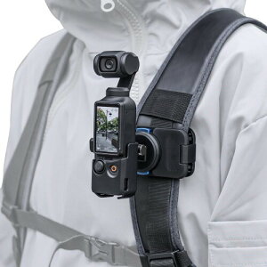 SUREWO Osmo Pocket 3 ���C�N�C�b�N�����[�X�o�b�N�p�b�N�N���b�v�}�E���g�ADJI Osmo Pocket 3�ƌ݊����̂���360°��]�N�C�b�N�N���b�v�}�E���g