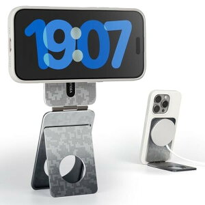 1ST IDEA �g�ѓd�b�p�O�r�X�^���h�A�d�b�p�O�r iPhone 16/15/14/13/12�V���[�Y�Ή� �A���~�j�E�������܂肽���ݎ����C�d�b�X�^���h�A�|�P�b�g�O�r (���U�C�N �O���[)