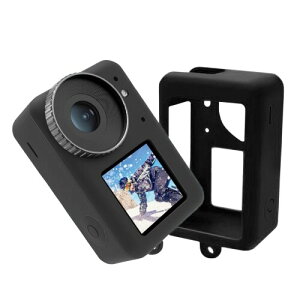 PRODELI For Osmo Action 5 Pro 用 カバー シリコンケース キズ防止 落下防止 柔らかい 防振 滑り止め 全面保護 osmo action 5 pro 用 保護カバー (ブラック)