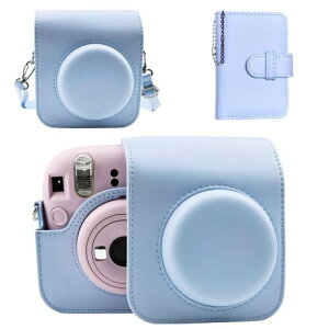 Mini12�J�����P�[�X���A���o���Z�b�g�b�x�m�t�C���� Instax Mini 12 �C���X�^���g�J�����Ή��b���߉\�ȃV�����_�[�X�g���b�v�t��PU���U�[�ی�P�[�X��32�|�P�b�g�A���o���b�ʐ^���D�Ƃ�