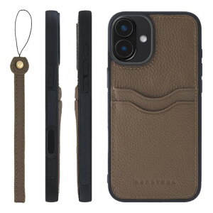HANATORA for iPhone 16Plus �P�[�X �{�v �ϏՌ� �o���p�[�^ �X�}�z�P�[�X �X�}�z �X�g���b�v �t�� �V�������N���U�[ �M�t�g �g�[�v CPGGZ-16Plus-Taupe