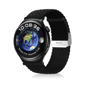 (MosFoil) Huawei Watch GT4 46mm/ASUS VivoWatch 5/HUAWEI WATCH Ultimate/Huawei Watch Buds/Amazfit Bip 5 対応 バンド 22MM 交換ベルト サイズ調節可能 編組バンド ナイロン製 弾力性 軽量 Xiaomi Watch S3/Xiaomi Watch 2/Garmin