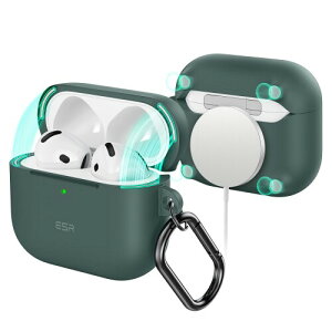 ESR AirPods 4 P[X (HaloLock) AirPods 4 P[X (2024) (USB-C) Ή MagSafe Ή JritSh~Jo[ CloundV[Y O[
