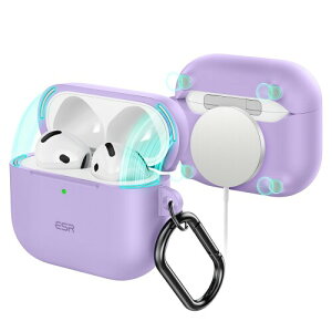 ESR AirPods 4 P[X (HaloLock) AirPods 4 P[X (2024) (USB-C) Ή MagSafe Ή JritSh~Jo[ CloundV[Y p[v