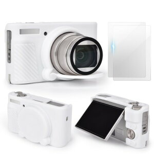 SX740 �J�����P�[�X�A�N�Z�T���[�Z�b�g(�t�������t�B����2���t��)�V���R���ی�P�[�X Canon PowerShot SX730 SX740 HS�f�W�^���J�����Ή�(�z���C�g)